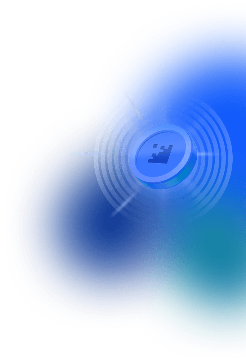 Stylized coin graphic